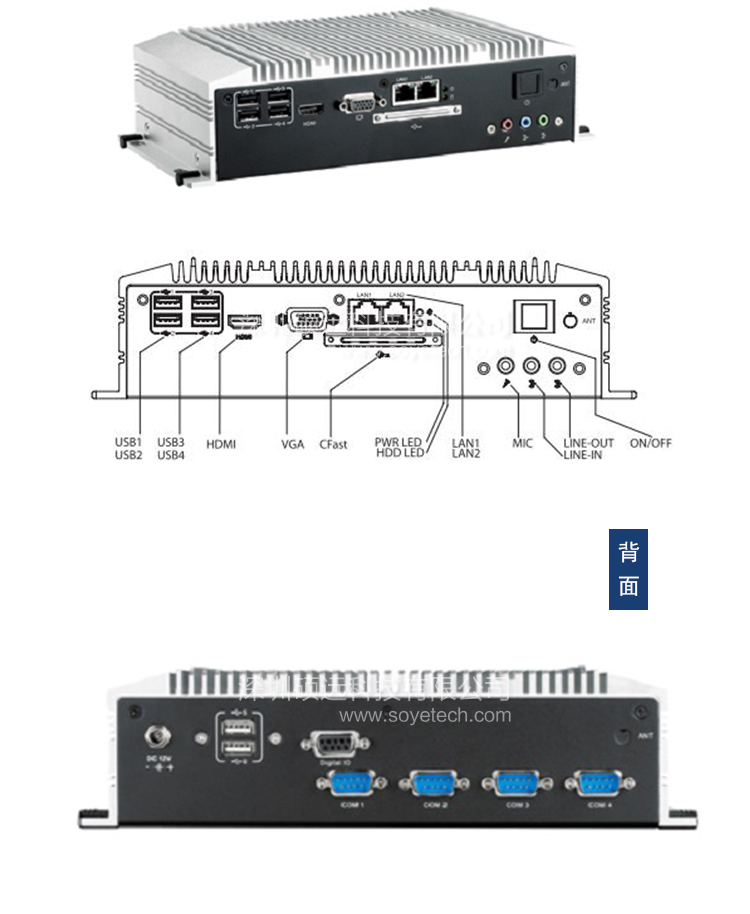 研華緊湊型嵌入式工控機(jī)ARK-2120L 含4G內(nèi)存 500G硬盤(pán)