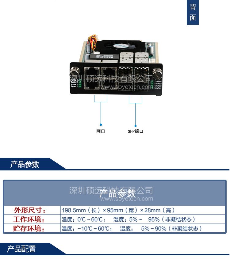 研祥四電口+四光口千兆網(wǎng)絡(luò)模塊，帶2組BYPASSENM-4824ES