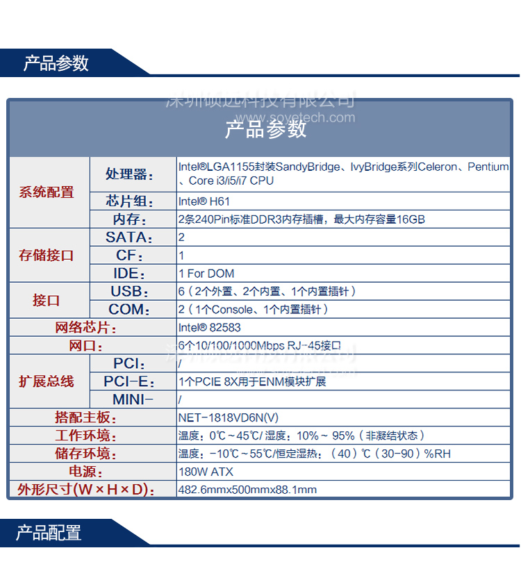 研祥2U主流網(wǎng)絡應用平臺，H61芯片 NPC-8218