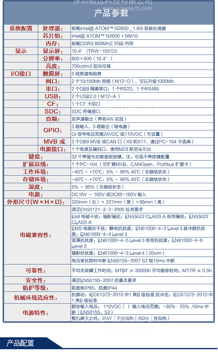 研祥鐵路TCMS系統(tǒng)顯示整機TRW-1031D/1231D