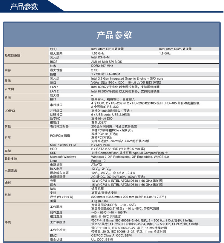 全新研華 無風(fēng)扇嵌入式工控機(jī) 高性能ARK-3000系列 ARK-3403