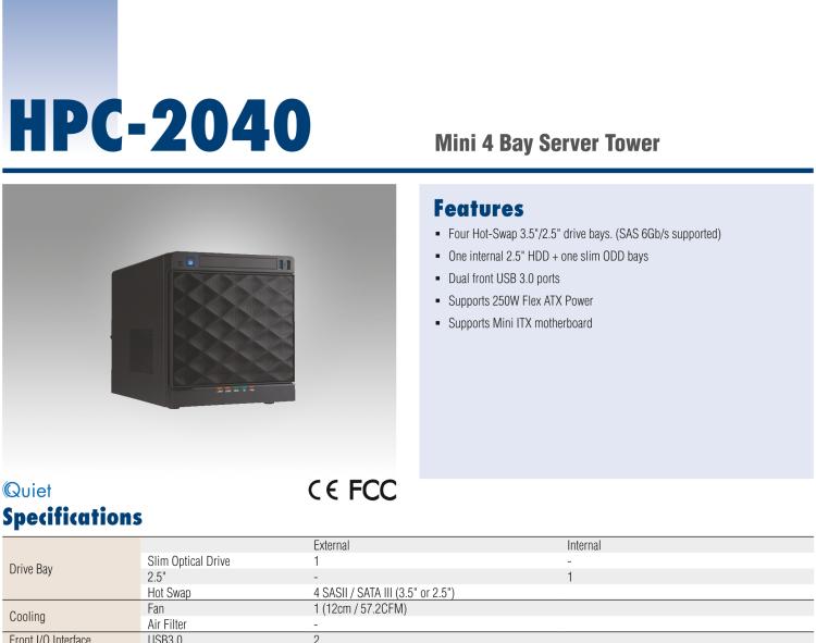 研華HPC-2040 Mini 4 Bay Server Tower