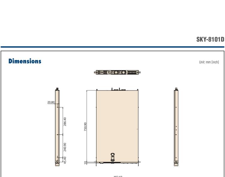 研華SKY-8101D Compact 1U High Performance Server based on Intel? Xeon? Processor Scalable Family