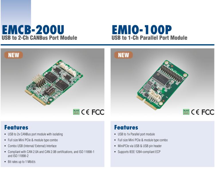 研華EMIO-100P 并行模塊，1 路，USB I/F