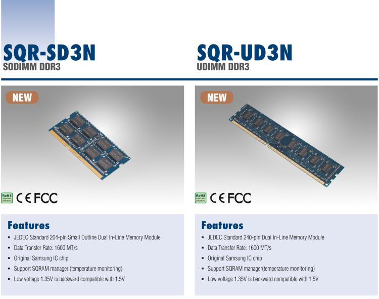 研華SQR-SD3N SODIMM DDR3L 1600/1866