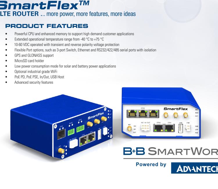 研華BB-SR30319125-SWH LTE 路由器、5E、USB、2I/O、SD、2S、帶 Wifi、PD、SL、Acc、SWH