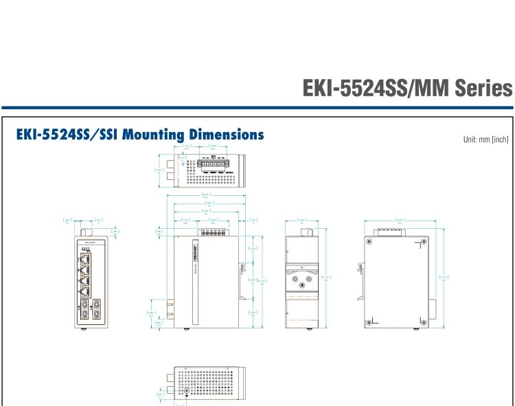 研華EKI-5524MMI 2光4電百兆ProView(組態(tài))系列工業(yè)以太網(wǎng)交換機(包含單模/多模、SC/ST接口)