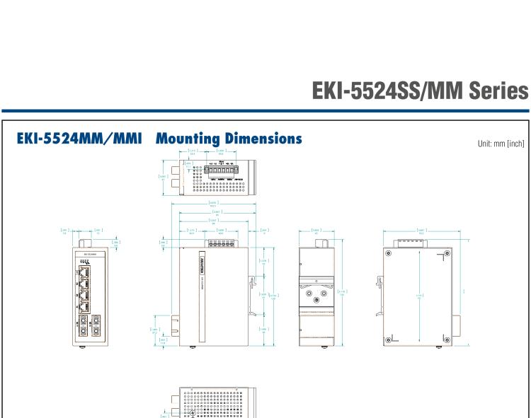 研華EKI-5524MMI 2光4電百兆ProView(組態(tài))系列工業(yè)以太網(wǎng)交換機(包含單模/多模、SC/ST接口)