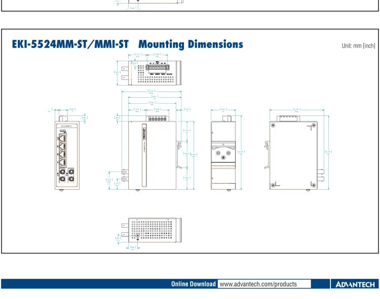 研華EKI-5524MMI 2光4電百兆ProView(組態(tài))系列工業(yè)以太網(wǎng)交換機(包含單模/多模、SC/ST接口)