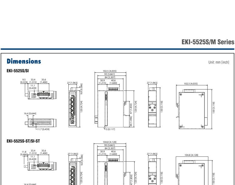 研華EKI-5525SI 1光4電百兆ProView(組態(tài))系列工業(yè)以太網交換機（包含單模/多模、SC/ST接口）