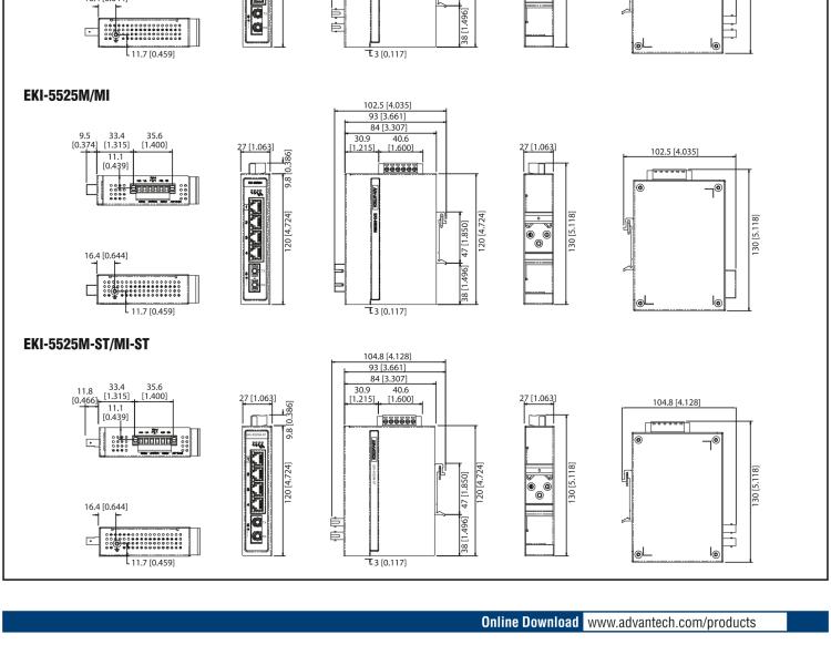 研華EKI-5525SI 1光4電百兆ProView(組態(tài))系列工業(yè)以太網交換機（包含單模/多模、SC/ST接口）