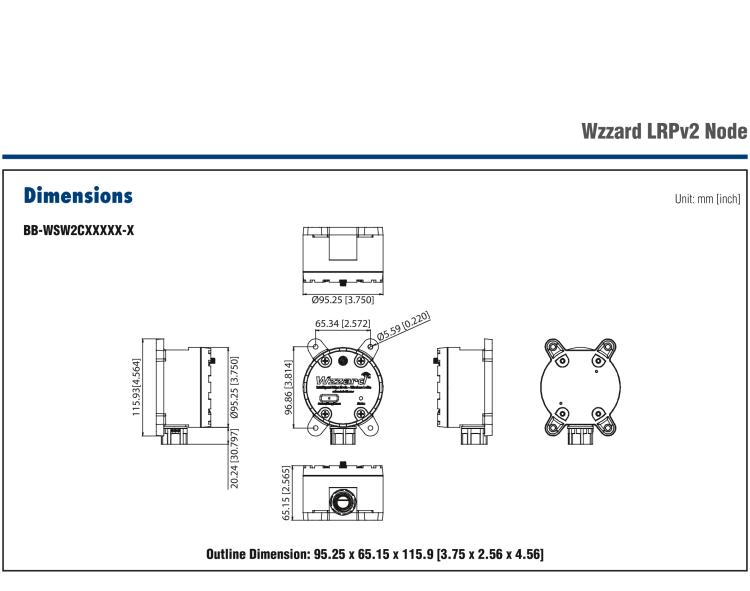 研華BB-WSW2C00015 LoRaWAN節(jié)點(diǎn)，支持RS485，外部天線