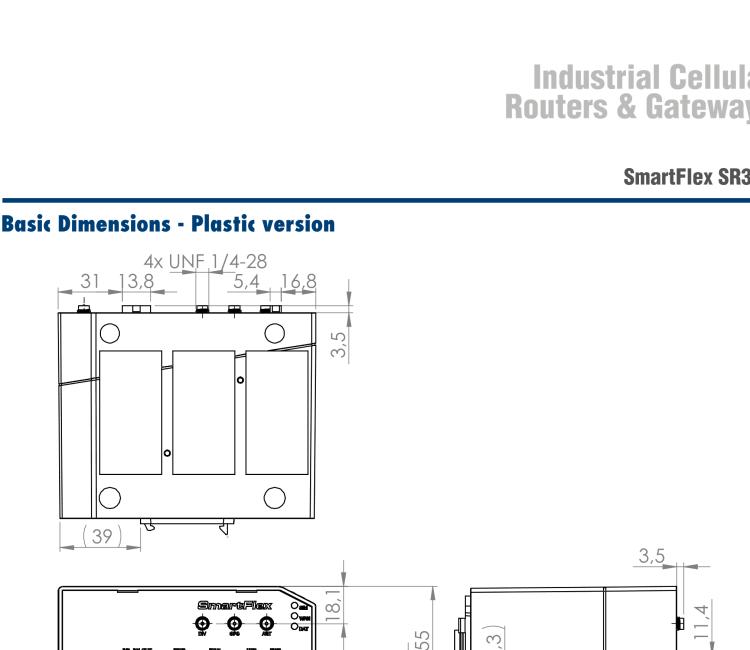 研華BB-SR31000310 SmartFlex, Global, 2x Ethernet, 1x RS232, 1x RS485, Plastic, Without Accessories