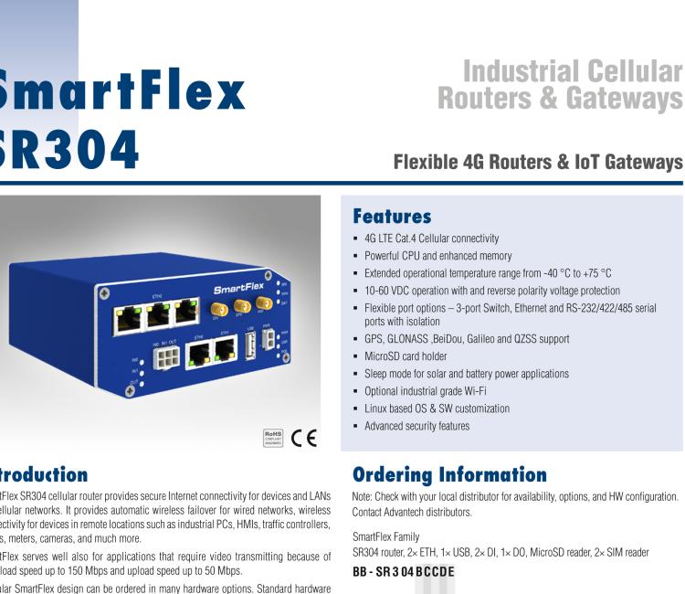 研華BB-SR30408125 SmartFlex, EMEA/LATAM/APAC, 5x ETH, PoE PSE, Metal, ACC Int.