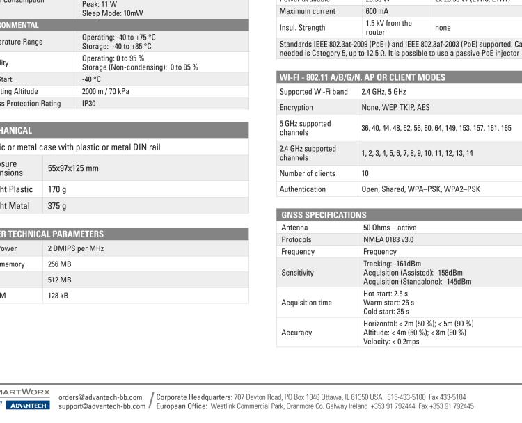 研華BB-SR30818325-SWH SmartFlex, AUS/NZ, 2x Ethernet, 1x RS232, 1x RS485, Wi-Fi, PoE PSE, Metal, International Power Supply (EU, US, UK, AUS)