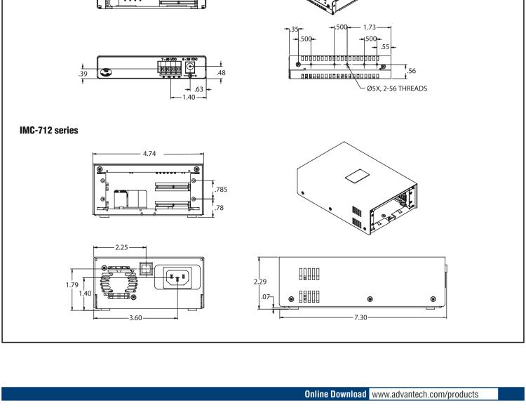 研華IMC-711I-DC Managed Hardened Modular 1-slot Media Converter Chassis, DC Power (also known as IE-MediaChassis 850-32105)