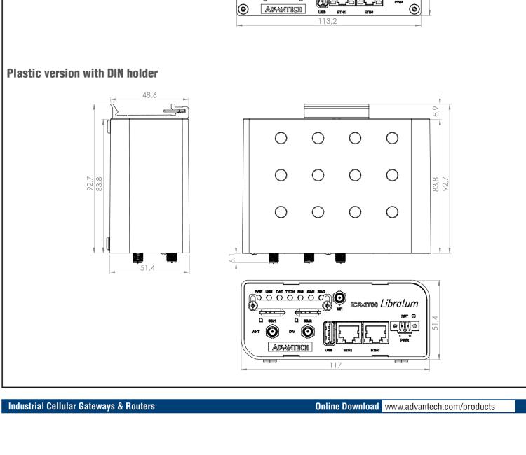 研華ICR-2734A01 ICR-2700, EMEA, 2x Ethernet, USB, Metal, EU Accessories