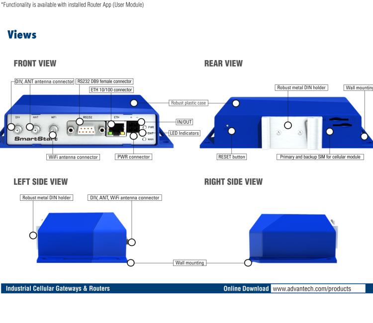 研華BB-SL30500110 SmartStart, EMEA, 1x ETH, 1x RS232, Plastic