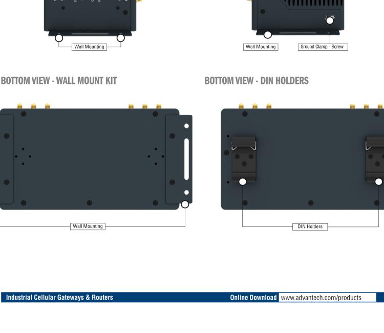 研華ICR-4434W ICR-4400, GLOBAL, 5x Ethernet, 1x RS232, 1x RS485, CAN, Wi-Fi, SFP, USB, SD, Without Accessories