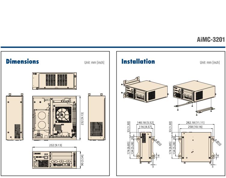 研華AIMC-3201 智能微型計算機，支持英特爾酷睿? i7/i5/i3 CPU，H81芯片組, 2個擴展槽, 250W 80Plus 電源