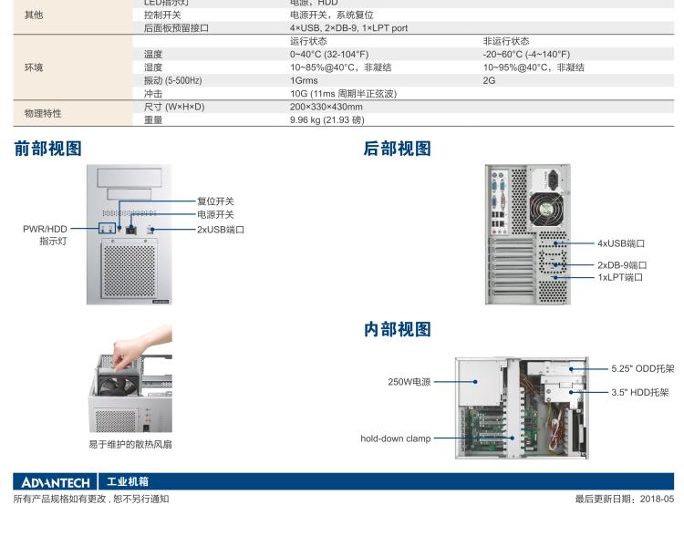 研華IPC-900 經(jīng)典款壁掛式機箱，支持ATX/uATX母板