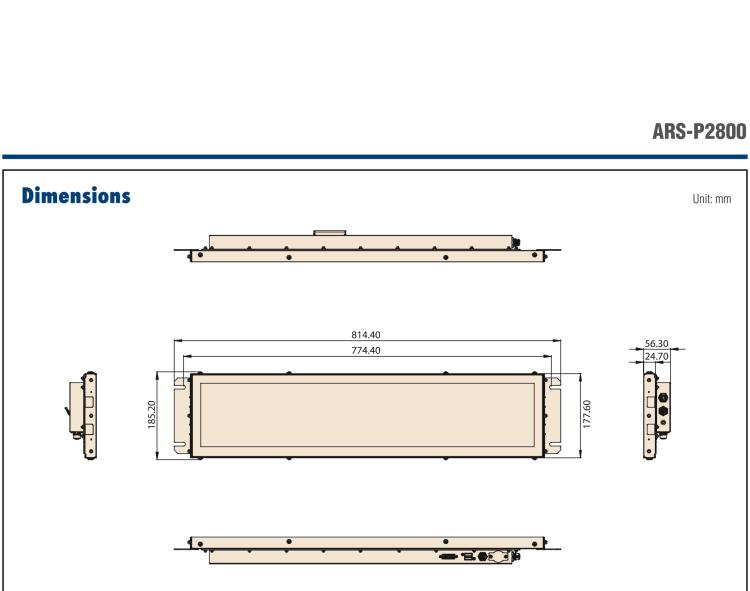 研華ARS-P2800 EN 50155 Intel? Celeron? J1900 28” 無風(fēng)扇設(shè)計(jì)之列車車輛 Panel PC