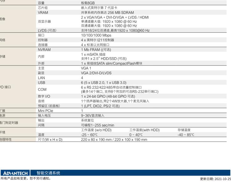 研華ITA-1711N 英特爾賽揚(yáng)J1900處理器 板載8GB內(nèi)存無(wú)風(fēng)扇緊湊型系統(tǒng)