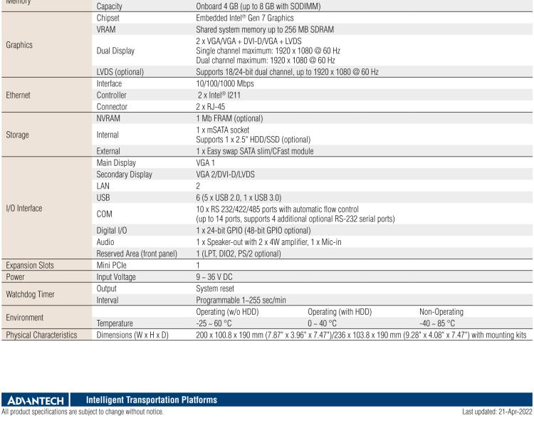 研華ITA-1711 英特爾?賽揚?J1900緊湊型系統(tǒng)雙千兆以太網(wǎng)LAN和雙顯示器