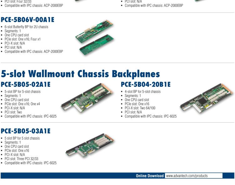 研華PCE-5B07 7-slot BP for 8-slot chassis