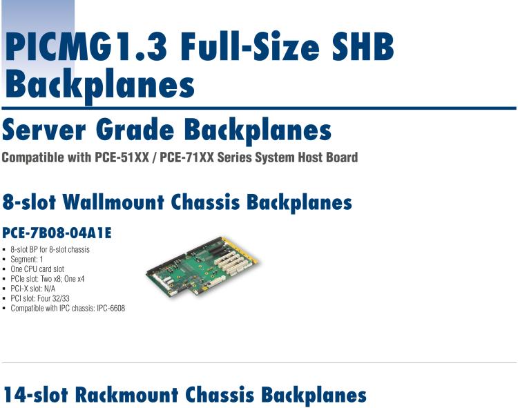 研華PCE-5B18 18-slot BP for 20-slot chassis