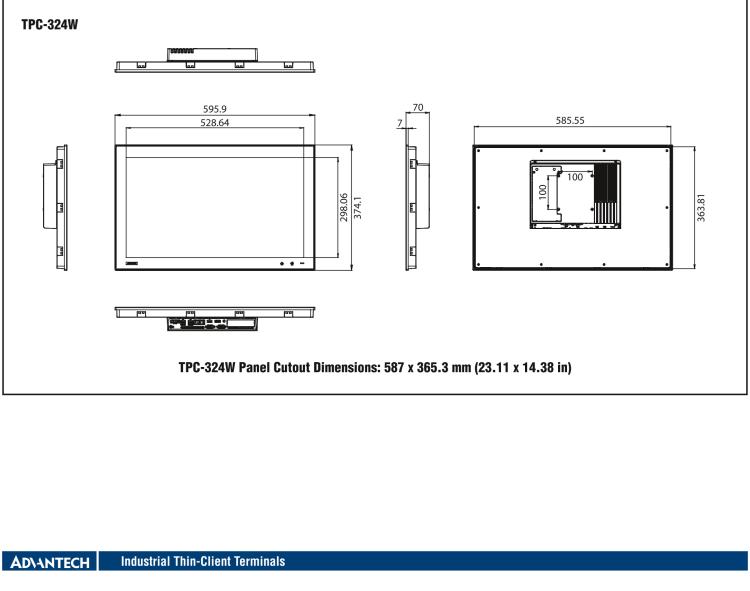 研華TPC-324W 8代Intel?Core? i3/ i5/ i7處理器24" FHD TFT LED LCD觸摸屏電腦，內(nèi)置8G DDR4 RAM