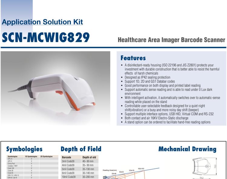 研華SCN-NCBIG820 Area Imager Barcode Scanner