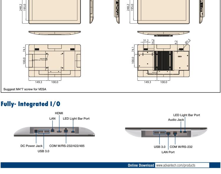 研華UTC-115H 15.6" 多功能觸控一體機(jī)，搭載 Intel? Core? i5-8365UE