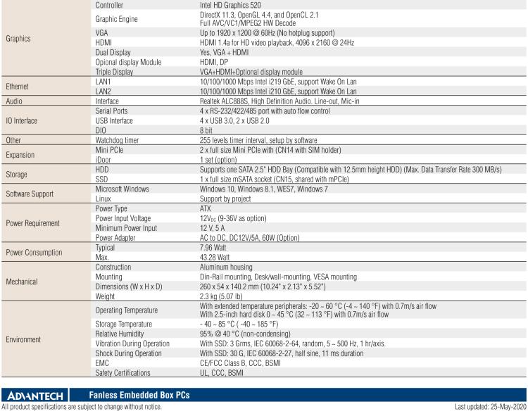 研華EPD-ARK-2250L 研華EPD專用應用服務器，高級版。Intel i7，1TB SATA，16G DDR4。