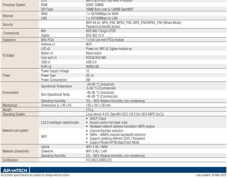 研華WISE-3240 研華EPD電子紙專用工業(yè)網(wǎng)關，以太網(wǎng)、 WIFI（AP）、Zigbee，專為智能城市、工業(yè)4.1應用而設計。