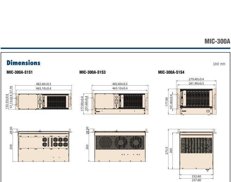 研華MIC-300A MIC-300A is a standard 3U/4U Compact? Serial 84HP or 44HP width enclosure for 3U CPCI-serial board.