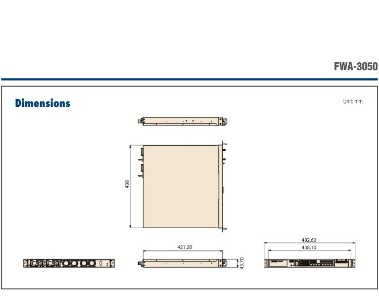 研華FWA-3050 基于Intel?Xeon D-2100系列處理器，用于uCPE和下一代防火墻的遠(yuǎn)程可管理1U網(wǎng)絡(luò)應(yīng)用平臺