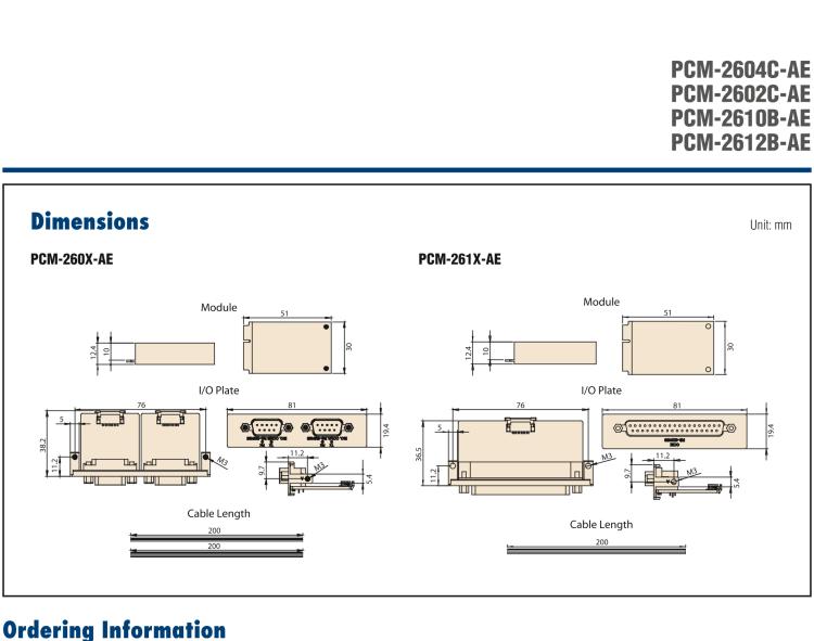 研華PCM-2610B 非隔離RS-232, 4端口，DB9, PCIe I/F